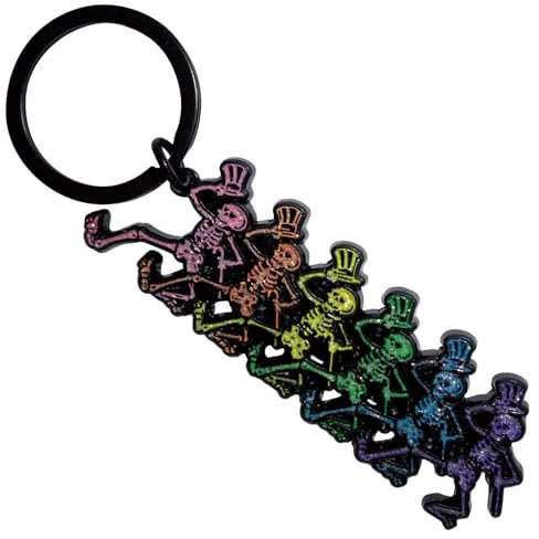 Grateful Dead Dancing Skeletons Porte-Clés Keychain Size One Size