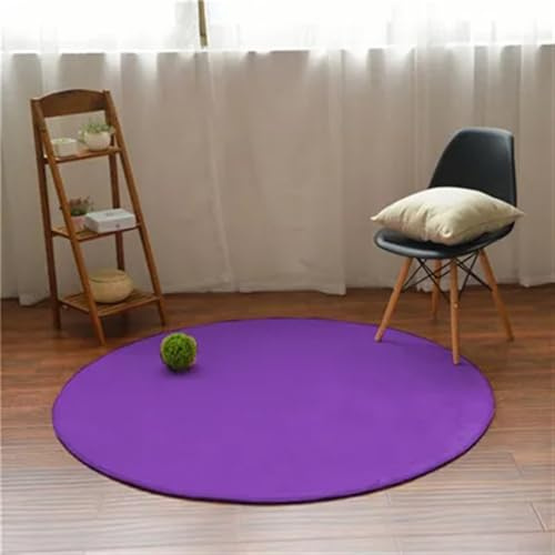 Teppiche Gegend Nordischer Korallenteppich, Wohnzimmer-Bodenmatte, Schlafzimmer, rutschfeste Decke, Wohnzimmerteppich, Schlafzimmer, Nachttisch, runder Bodenteppich(11,Diameter 0.8m)