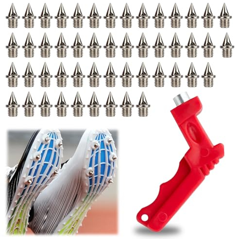 Cfcyhla 50 Stück 6 mm Spike-Nägel - Leichtathletik-Spikes Ersatz-Spikes für Schuhe mit Spike-Schlüssel,stabile Langlauf-Spikes für Track Schuhe Weitspringen Laufen Wandern
