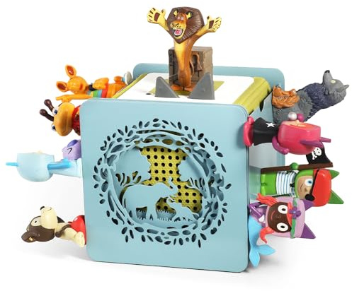 Quadratisches Blauer Elefant Magnetregal für Toniebox bis Tonie 40 Figuren | Platzsparend & ordentlich, Starker Magnet, rutschfest, Kreatives Elefant-Design, dekorativ, Abgerundete Kanten, kindersicher