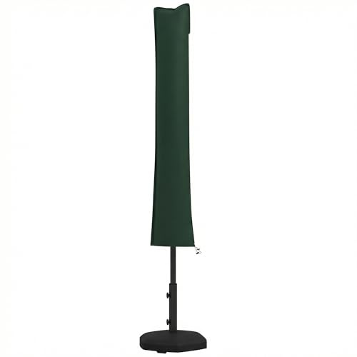 Outsunny Parasol Cover, Cantilever Umbrella Cover for 2-3.5 m Parasols, 420D Oxford Fabric Banana Umbrella Protector with Zipper for Outdoor Garden, Patio, Green