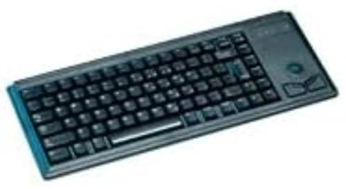 CHERRY G84-4400, Kompakte Tastatur mit Trackball, US-Layout (QWERTY), Kabelgebunden (PS/2-Anschluss), 2 Maustasten, Mechanische CHERRY ML Switches, Schwarz