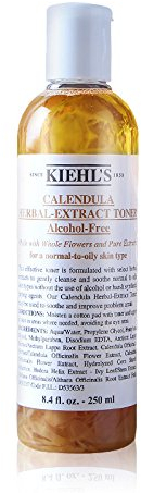 KIEHL'S Calendula Herbal Extract Toner, 250 ml, alkoholfreies Gesichtswasser auf Basis von Ringelblumen, für normale bis fettige Haut, hautberuhigend