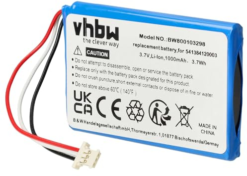 vhbw Batterie Compatible avec Navigon 42 Easy, 42 Live, 42 Plus, 42 Premium, 72 Easy Appareil GPS de Navigation (1000mAh, 3,7V, Li-ION)
