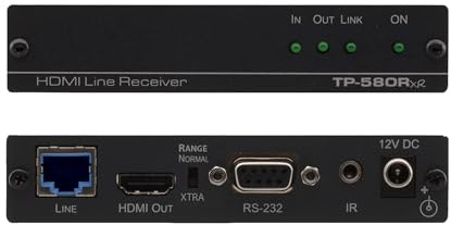 Kramer TP-580RXR HDBaseT 1.0 Receiver Set – HDMI Over CAT Cable, 4K@60Hz, Up to 590 ft