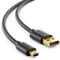 deleyCON 0,5m Mini USB 2.0 High Speed Kabel - Ladekabel Datenkabel für Handys Smartphones Tablets Navis Mikrofon - USB A-Stecker zu Mini B-Stecker - Schwarz