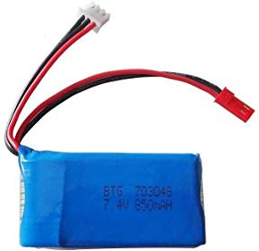 7.4V 850mAh Power LiPo Akku für Wltoys RC Hubschrauber V912, WL911 RC Boot sowie auch kompatibel mit RC Fahrzeuge 1:18 Vortex A949, A959, A969, A979, K929 , Ersatzakku
