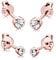 Elli Ohrringe Damen Ohrstecker 2er Set Basic mit Kristall in 925 Sterling Silber Rosévergoldet