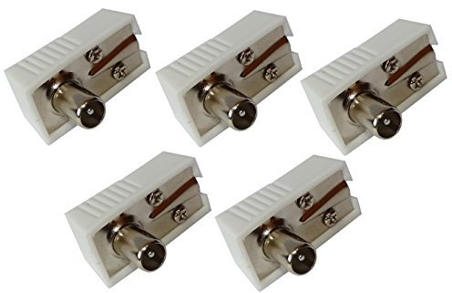 AERZETIX: 5X Connecteur Prise fiche antenne TV 9,5mm IEC 169-2 coudé télé coaxial pour rallonge