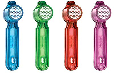 Premier Housewares 4 Assorted Garlic Press/Blue/Green/Red/Pink/Garlic Press Crusher/Rocker Stainless Steel Pressers For Garlic/Plastic Material Garlic Crushers 15 x 4 x 5