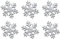30 Stück silber Glitzer-Schneeflocken zum Aufbügeln, 5 Packungen, 2,5 cm