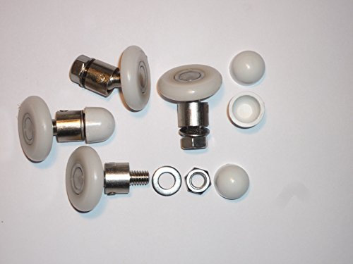 4 new replacement Swivel shower door rollers 25mm wheels with universal joint.
