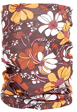 Alsino Multifunktionstuch Atmungsaktiv, Vielseitig & Leicht - Stirnband, Schal, Mütze - Ideal für Outdoor, Sport, Wandern, Radfahren, UV-Schutz, Variante wählen:MF-158 Blumen braun