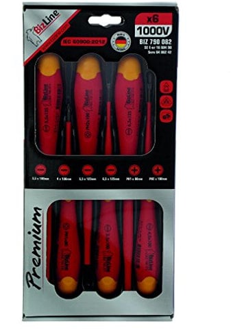 kit de 6 tournevis - isolées 1000v - i-slim - plat et ph - bizline 790082