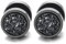 10MM Herren Damen Edelstahl Schwarz Kreis Ohrringe Ohrstecker mit Funkeln Schwarz, Fake Plugs Ohr Cheater Tunnel Gauges