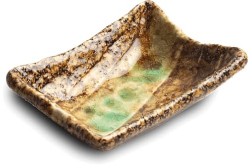 EDO JAPAN - Soßenschale braun/grün 10 x 7 cm | H3 cm