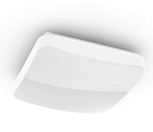 Hama LED Deckenleuchte dimmbar per App- u. Sprachsteuerung (WLAN Lampe Alexa/Google Home kompatibel, Deckenlampe f. Schlafzimmer, Kinderzimmer, Wohnzimmer, kein Hub/Gateway benötigt, 27cm) 00176546 Weiß