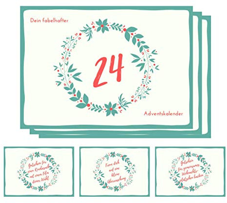 Adventskalender 24 Gutscheine Paare Geschenk Advent A6 Karten Zeit zu zweit