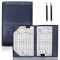 Golf Scorecard Holder Synthetic Leather with 2 Score Sheets and 2 Pencils Value Gift Pack, Golf Score Counter Book Yardage Organiser Soft Deluxe Genuine for Men Women Color Black Brown Navy (Navy)