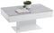 FMD furniture 672-002E Table de Salon, Panneau de Particules, Gris Béton/Blanc Brillant, Environ 100 x 65 x 45 cm