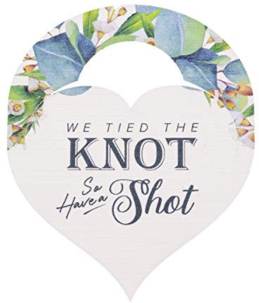 Summer-Ray 50 Stück We Tied The Knot so Have a Shot Mini Likör-Flaschen-Anhänger für Hochzeit, Brautparty