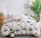 GETIYA 【Neueste】 Kinder Dinosaurier Bettwäsche 100x135 2 Teilig Dino Muster Bettwäsche Weiß Mädchen Jungen Cartoon Bettwäsche Weiche Microfaser Bettwäsche Bunter Dino Zweiseitig Design Bettbezug