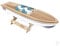 JP Perkins Model Boat - Riviera Motor Boat - All wood laser cut kit - can be used for RC or Static Display -