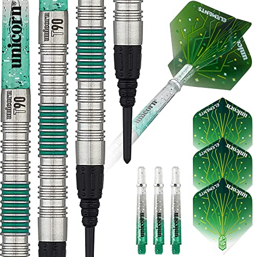 Unicorn T90 Core XL Dartpfeile, 90% weiche Spitze, Grün, 23