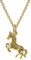 trendor Pferd Anhänger Gold 333 mit plattierter Kette für Mädchen 35808-45 45 cm