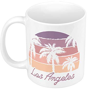 Tazza in Ceramica Los Angeles Sole Stati Uniti Spiaggia Hollywood Malibu
