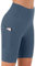 Persit Kurze Sporthose Damen, High Waist Radlerhose Sport Shorts Sommer Laufhose Schotenblau S