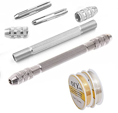 Qiuerte 4 piezas de accesorios de joyería de bricolaje herramienta de alambre de cobre trenzado con alambre de joyería bobinado de alambre de cobre artefacto hecho a mano accesorios de joyería