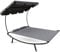 MaxxGarden Sonnenliege & Strandliege leicht mit Sonnenschirm - Liegestuhl 2 Personen - 200x200cm - Garten Liege und Camping Liegestuhl - Liegesessel Outdoor - Anthrazit