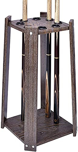 Billard-Pool-Queue-Stick-Halter, Pool-Queue-Racks, 0903Billard-Stick-Ständer, Billard-Queue-Racks, Pool-Bodenständer, für 8 Queues, Gummi-Kreis-Pads, Snooker-Billard-Pool-Stick-Halter (Farbe: Weiß;