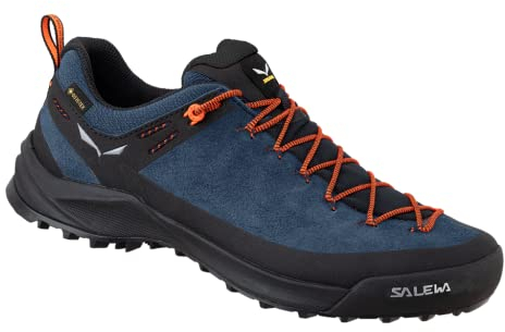 SALEWA Wildfire Leather GTX M, Zapatillas de Senderismo, para Hombre, Dark Denim/Black, 42 EU