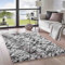 Taracarpet Teppich Supersoft Kurzflor-Teppich Valetta Marmor Blitz modern marmoriert waschbar für Wohnzimmer Schlafzimmer Jugendzimmer Badezimmer aus Polyester weiß-schwarz 200x290 cm