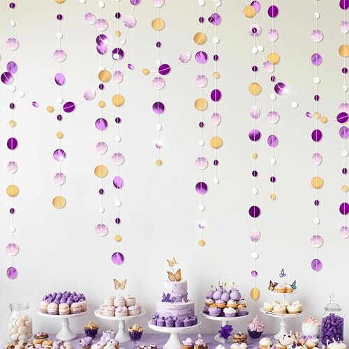 Violette Party-Dekorationen für Mädchen, Lavendel, 13., 16., 18. Geburtstag, Girlande, Encanto, Party-Banner, Hintergrund, Luftschlangen, Dekoration für Jugendweihe, Quinceanera, Party, Zubehör