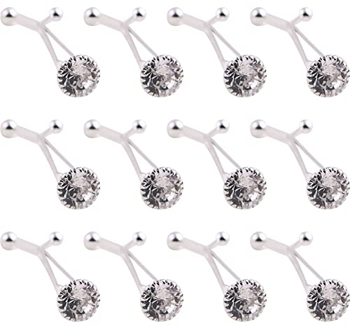 12 Pcs Muslim Hijab Brosche Stifte Dekorative Kristallschalklammern Pin Ohne Schalklammern Hijab-knöpfe Für Frauen Hochzeitskleid