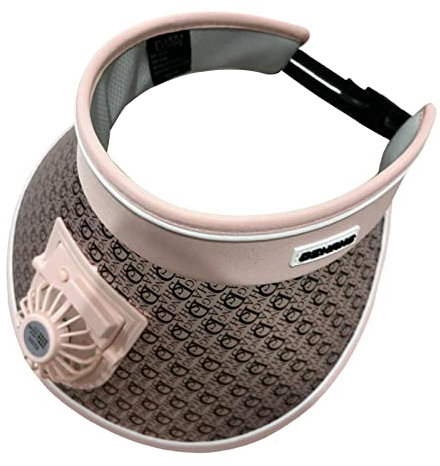 Baoblaze Sun Visor Hat with Fan Visor Hat Large Brim Three Speed Cooling Fan USB Charging for Women Summer for Golf Outdoor Hiking Sports Camping, pink