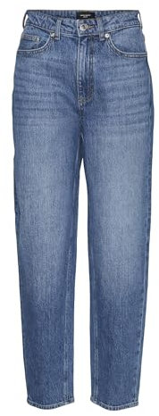 VERO MODA Vmtessa HR Mom Jeans Ra380 Ga Noos, Media Blu Denim, 27W x 30L Donna
