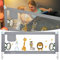 HILEYOLLA Barrera Seguridad Niños Cama 160cm, Barandilla Cama Niño con de Elevación Vertical Barrera Cama Anticaída (1 Lado)