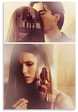 The Vampire Diaries Leinwandposter, Motiv: Elena Damon (5), dekoratives Gemälde, Leinwand, Wandposter und Kunstdruck, moderne Familienschlafzimmer-Dekoration, Poster, 20 x 30 cm