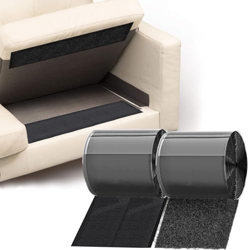 TEUVO 11cm X 6m Schwerlast Klettband Selbstklebend Extra Stark Breit für Stoff Couch Kissen Klettverschluss Selbstklebend Klettband zum Nähen Klettmatte Topper Befestigung Anwendungen um Haus Büro