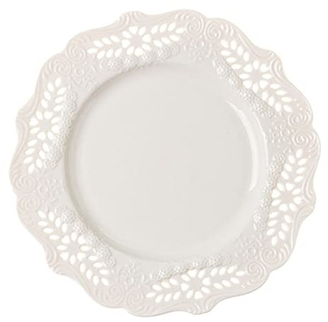 Didiseaon Assiette Décorative Ronde de 8 Pouces pour Steak Et Pâtes Plat en Céramique pour Dîners Et Festivals