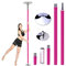 Samnuerly Silikon-Tanzröhre, Pole-Dance-Stange, drehbar, fest, mit doppeltem Verwendungszweck, höhenverstellbares Fitnessgeräte-Set, einfache Installation für Übung, Club, Party, Kneipe, Zuhause