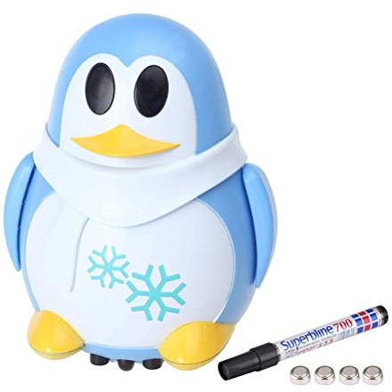 Tiermodell Pinguin für Kinder Bildung Pinguin Induktives Spielzeug Folgen Sie der Gezeichneten Linie Spielzeug Niedliches Pinguinmodell (Blau)