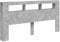 vidaXL Tête de Lit à LED, Accessoire de Lit, Tête de Cadre de Lit, Meuble de Chambre à Coucher, Gris Béton 200x18,5x103,5cm Bois d'Ingénierie