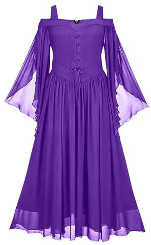 Vestito Trasparente dalla Fasciatura dell'Abbigliamento Femminile-Viola-XL