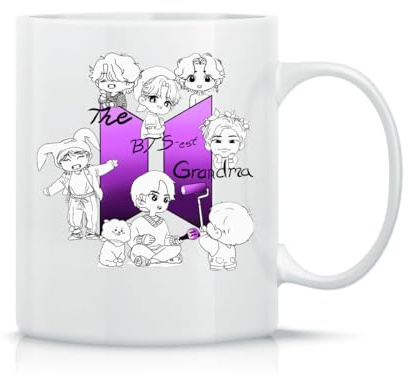 Moonai Bts Purple Logo Klassische Keramik-Kaffeetasse Weiß Schwarz Rosa Magisch 330ml