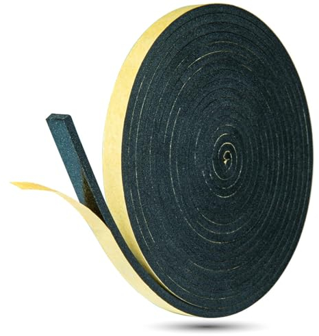 Caybats Dichtungsband für Kochfelder 3m x 10mm x 2mm - Hochleistungskleber und hitzebeständiges Montageband für Ceranfelder, strapazierfähiges Moosgummi, Temperaturbeständig von -40°C bis +120°C